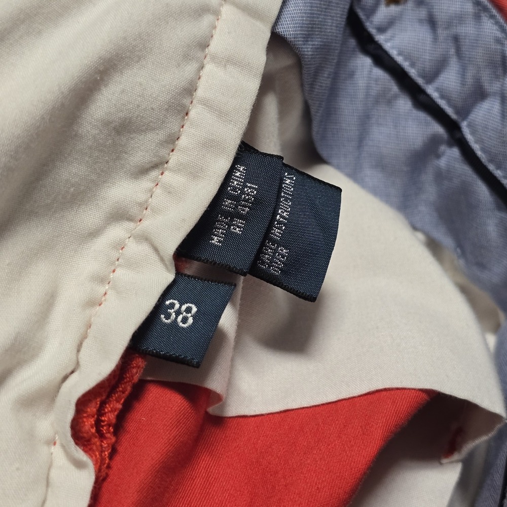 VTG Polo Ralph Lauren Classic Fit Nantucket Red Chino Shorts Mens 38 Pima Cotton - Picture 5 of 15